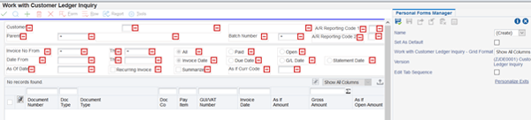 jde personal forms