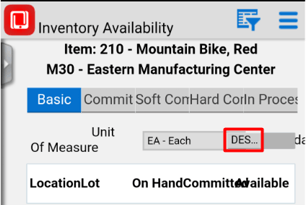 inventory Availability JDE 9.2