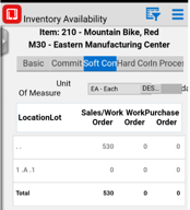 inventory Availability JDE 9.2