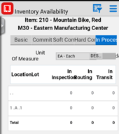 inventory Availability JDE 9.2